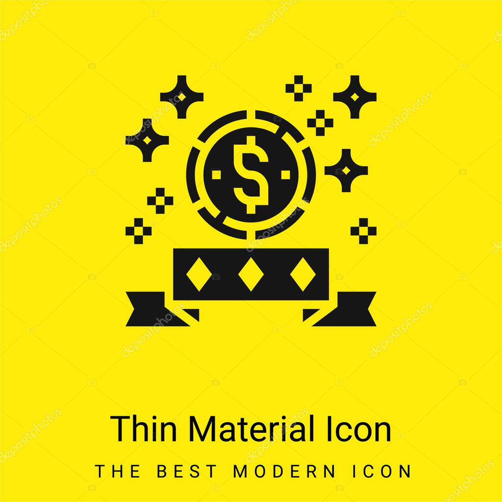 Bonus minimal bright yellow material icon