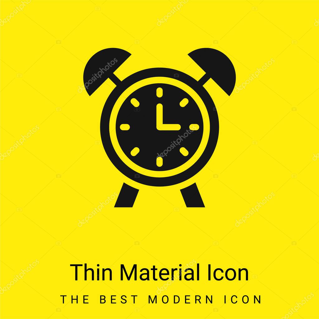 Alarm Clock minimal bright yellow material icon