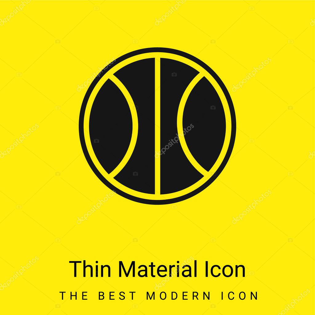 Basketball Ball minimal bright yellow material icon