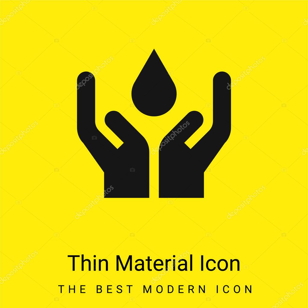 Blood minimal bright yellow material icon