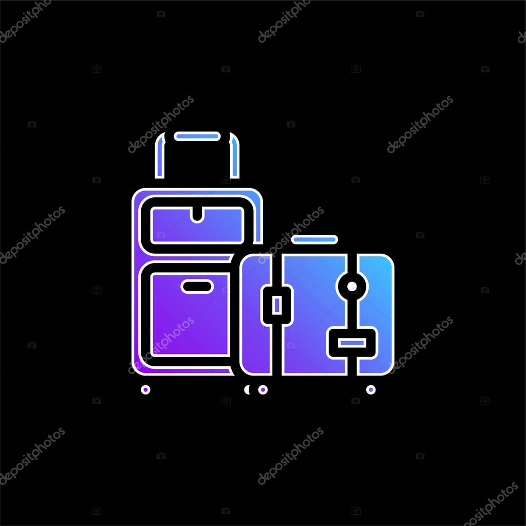 Bags blue gradient vector icon