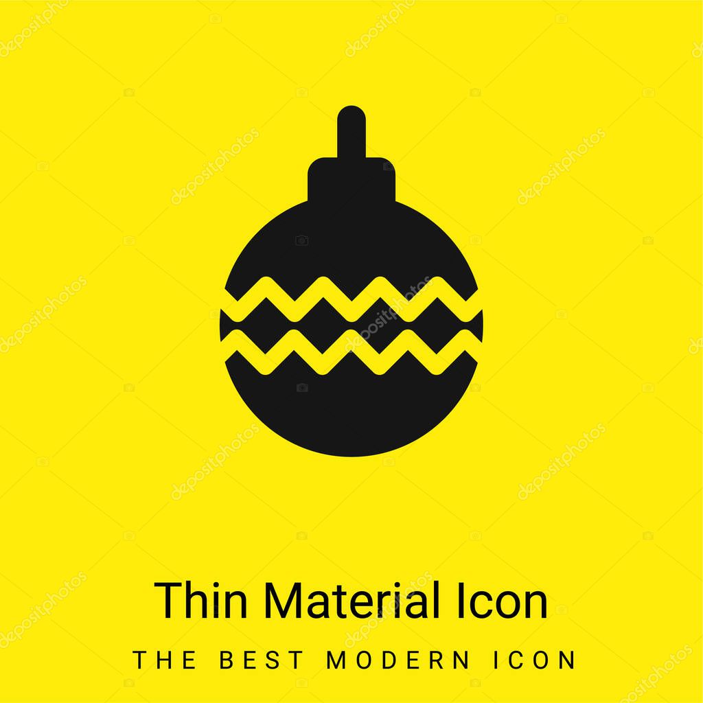 Bauble minimal bright yellow material icon