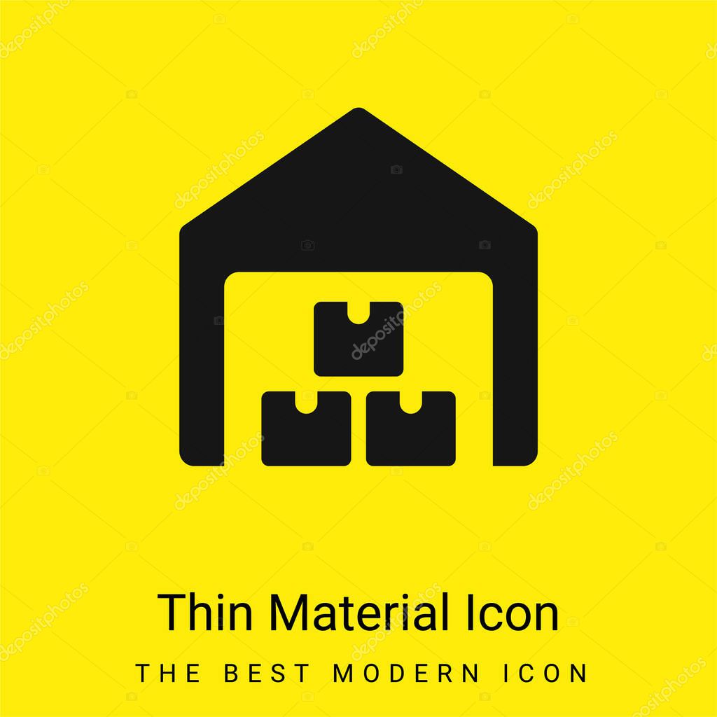 Boxes minimal bright yellow material icon