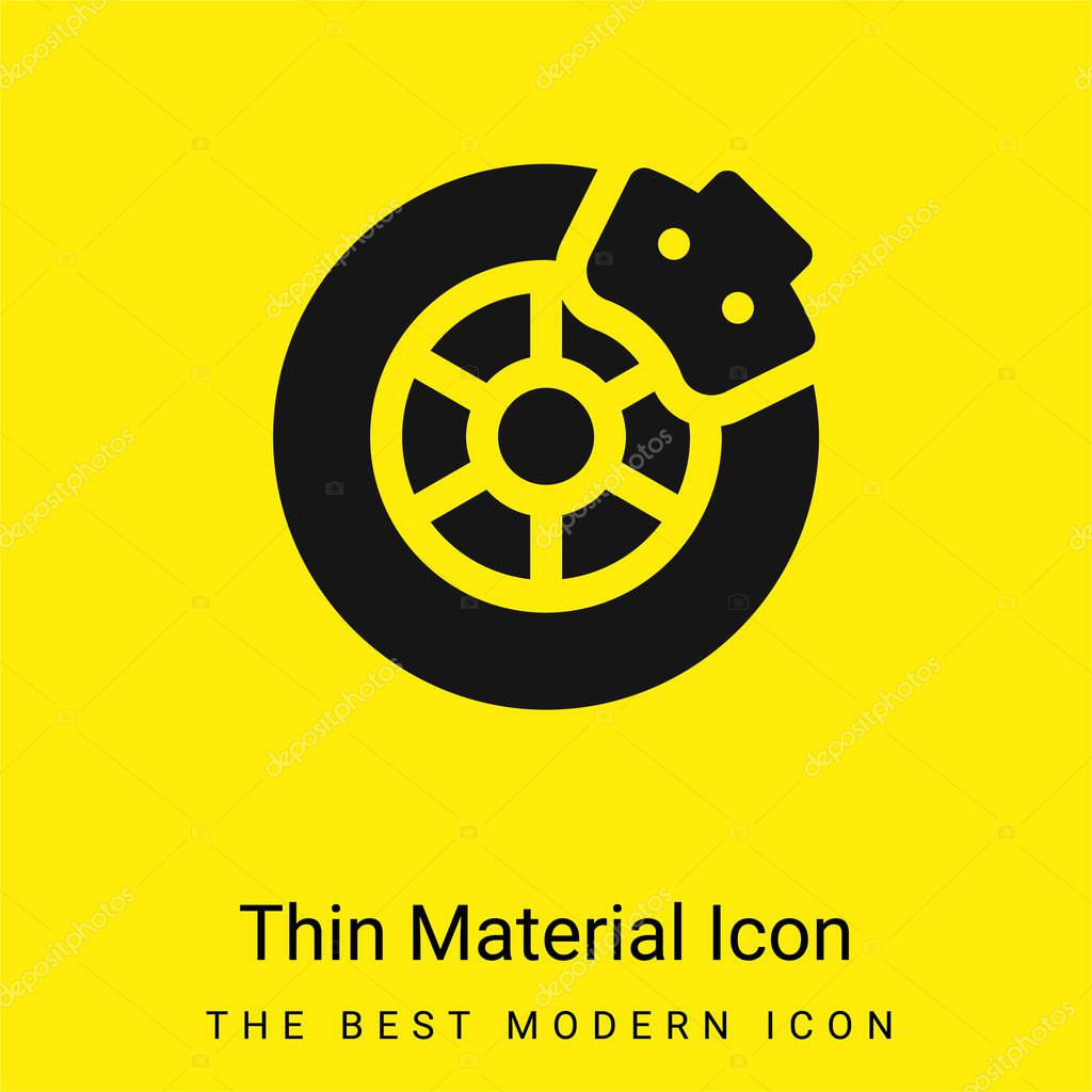 Brake minimal bright yellow material icon