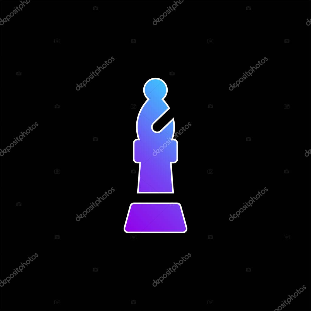 Bishop blue gradient vector icon