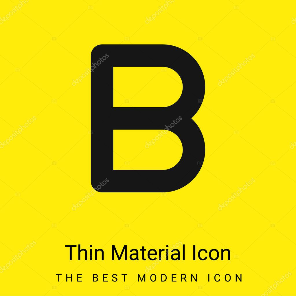 Beta minimal bright yellow material icon