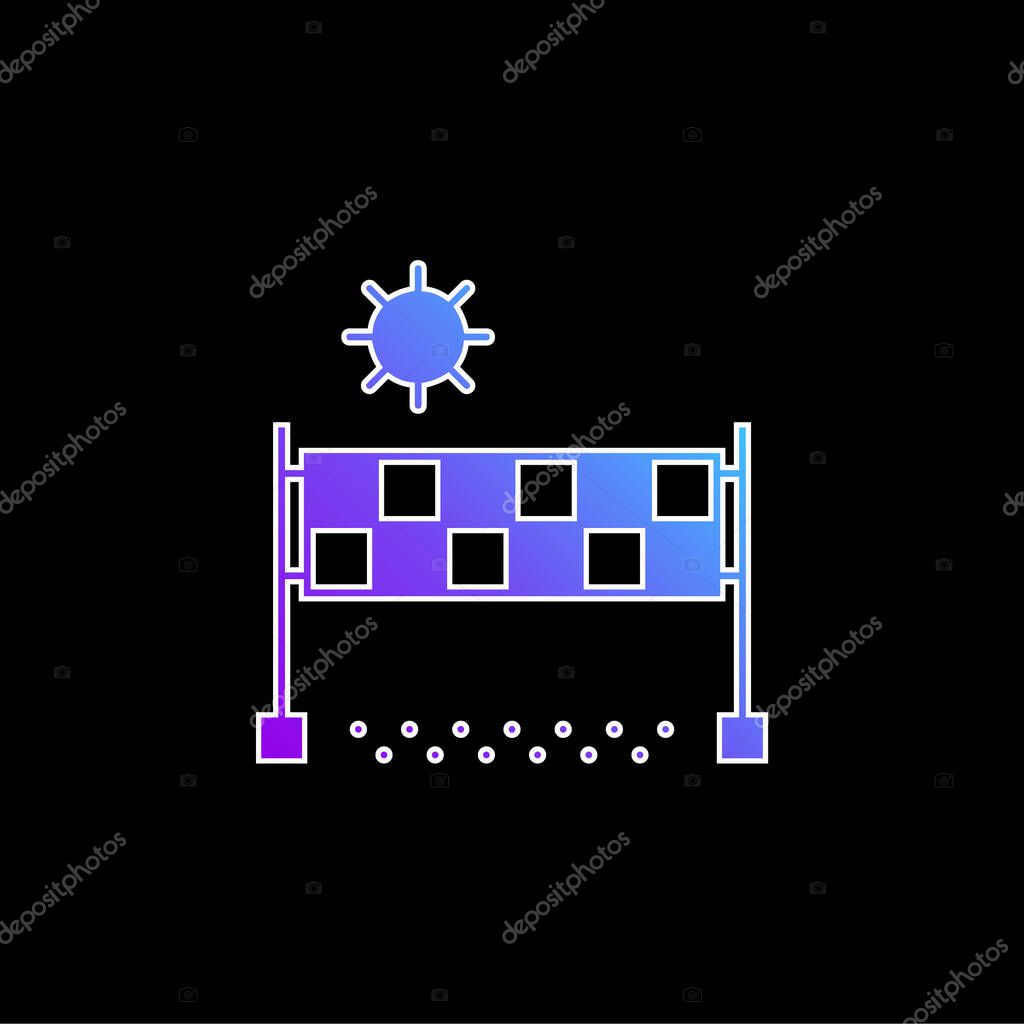 Beach Volleyball blue gradient vector icon