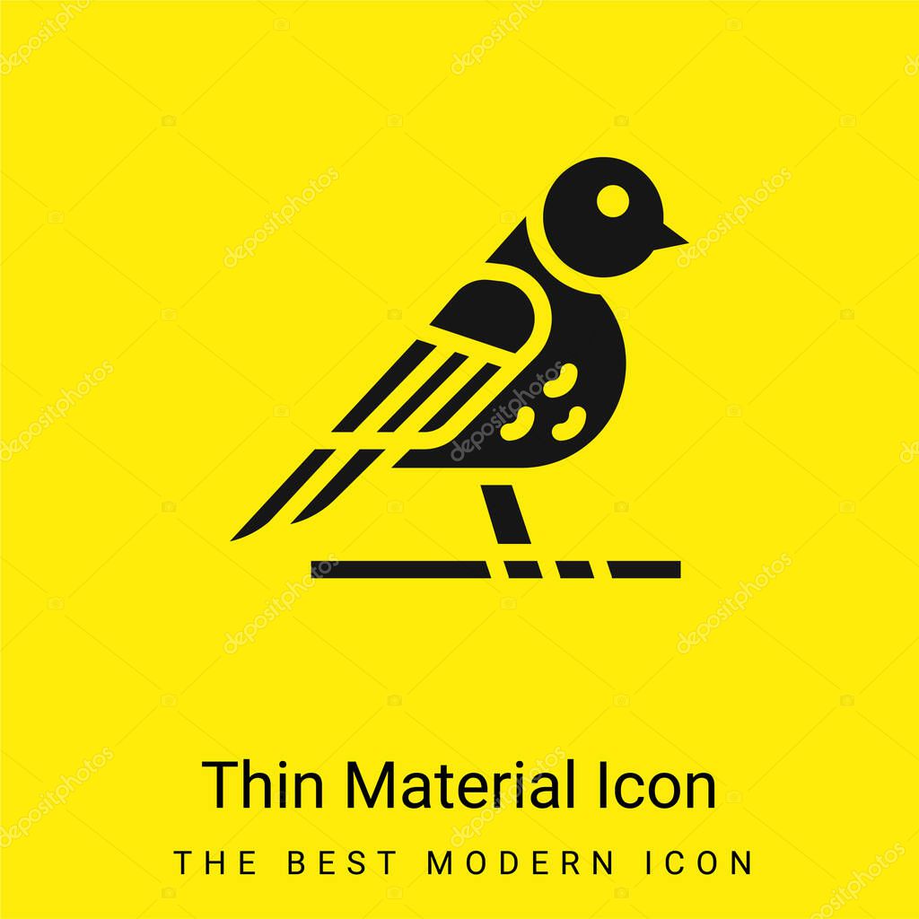 Bird minimal bright yellow material icon