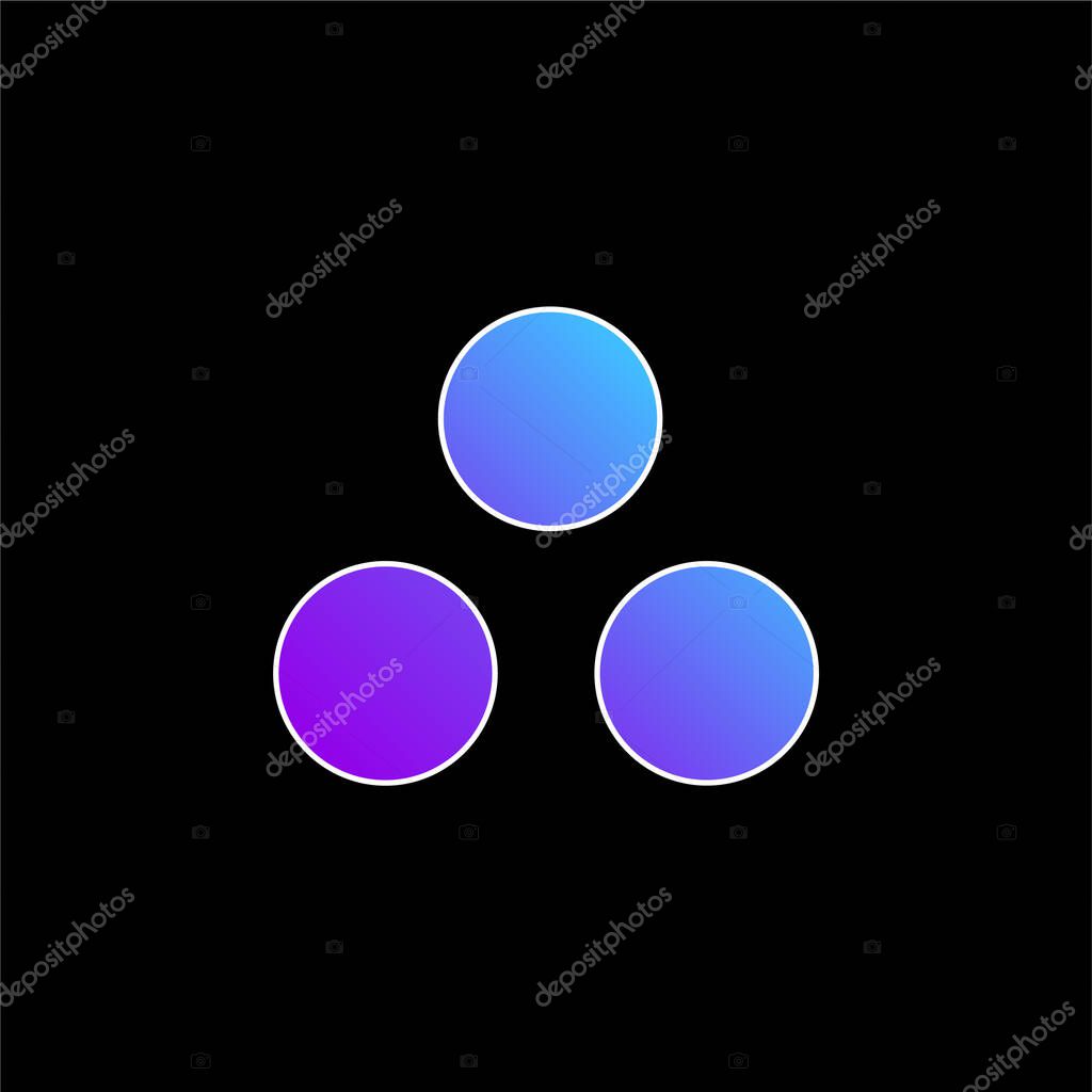 Ammunition blue gradient vector icon