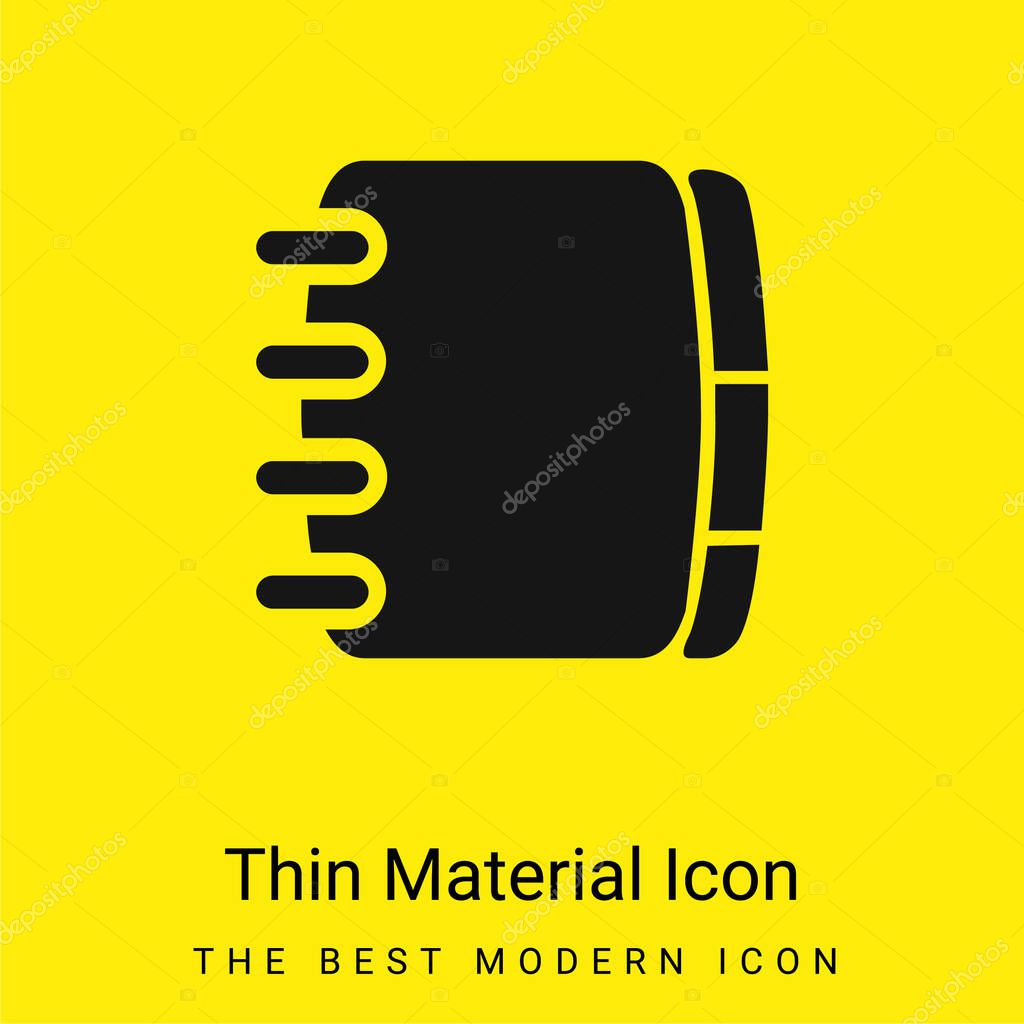 Book minimal bright yellow material icon