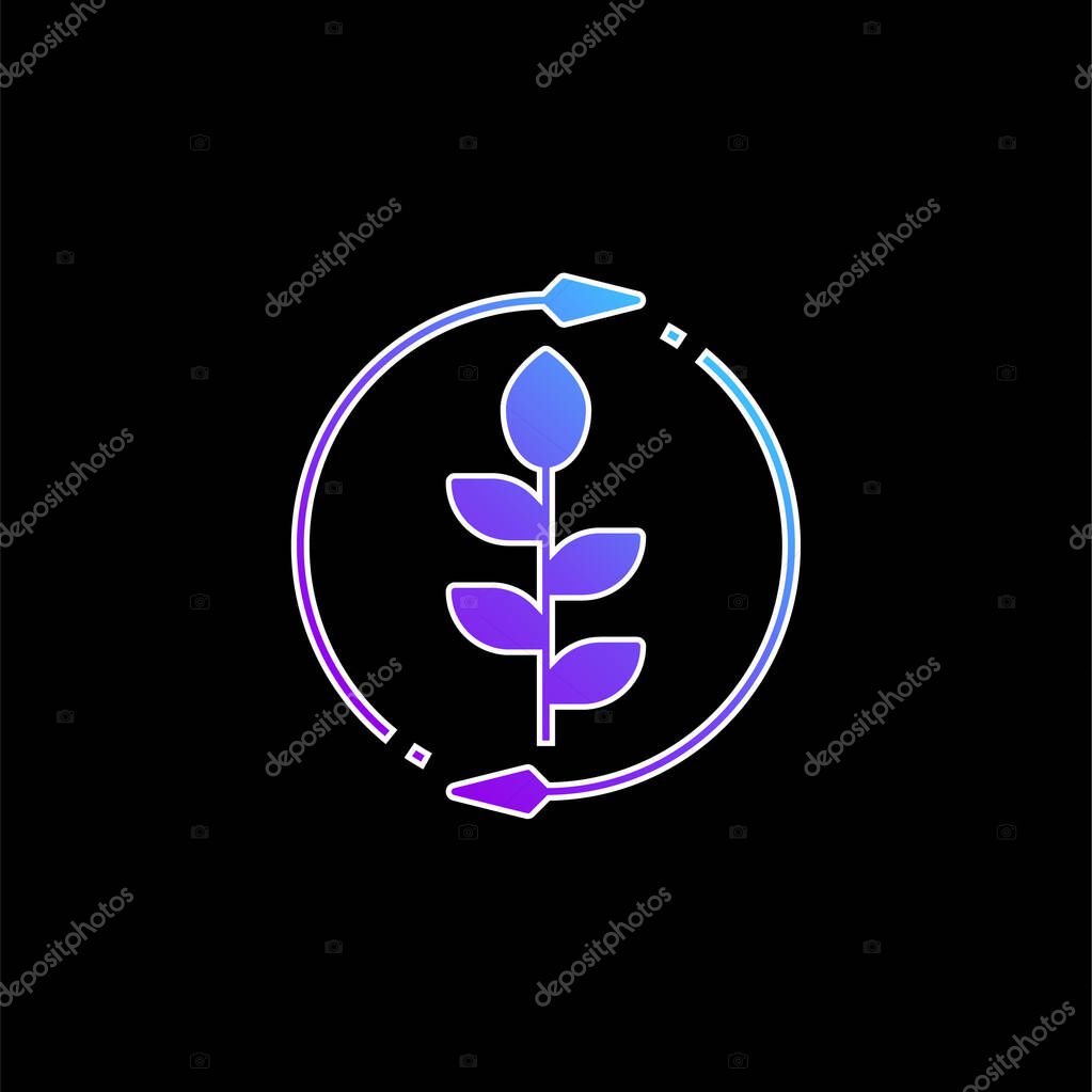 Agronomy blue gradient vector icon