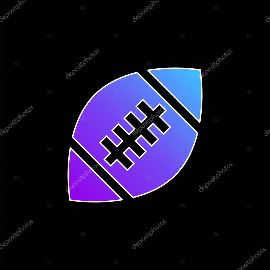 American Football blue gradient vector icon
