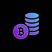 Bitcoin Symbol blue gradient vector icon