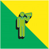 Boss Green a žluté moderní 3D vektorové logo