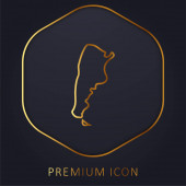 Argentina golden line premium logo or icon