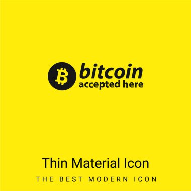 Bitcoin Kabul Edildi Logo En az sarı malzeme simgesi