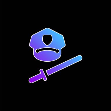 Baton mavi gradyan vektör simgesi