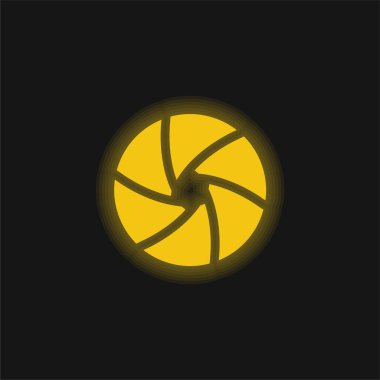 Parlak sarı neon simgesi