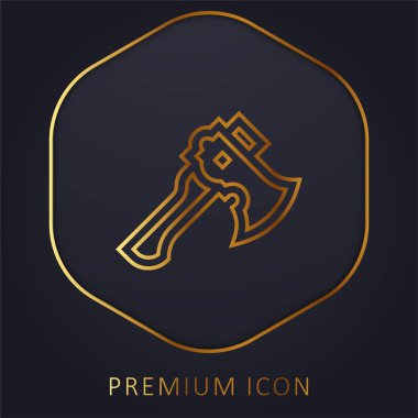 Balta altın çizgi premium logosu veya simgesi