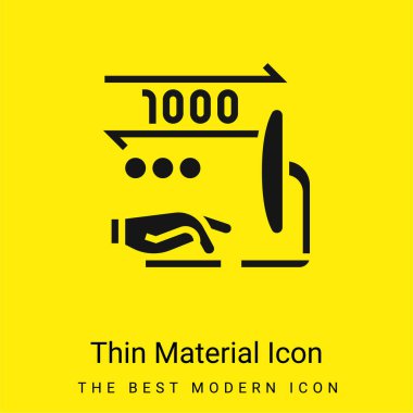 Binary minimal bright yellow material icon clipart