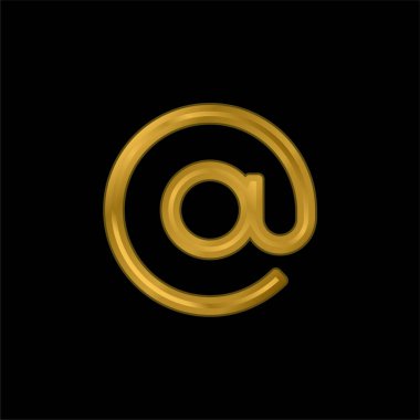 Altın kaplama metalik simge veya logo vektöründe