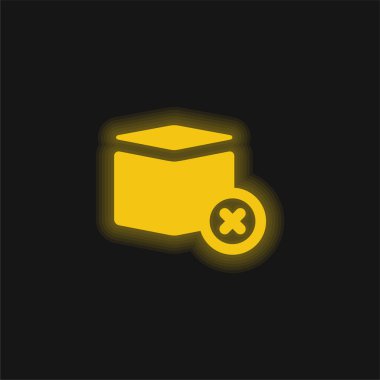 Kutu sarısı parlak neon simgesi