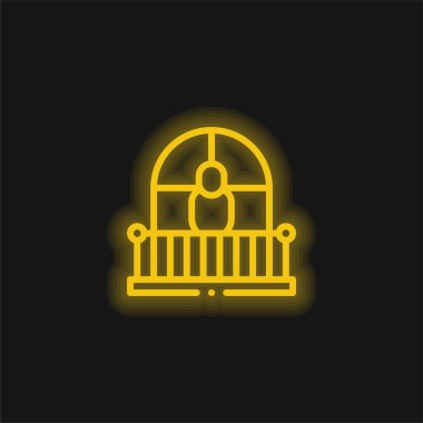 Balkon sarısı parlak neon simgesi