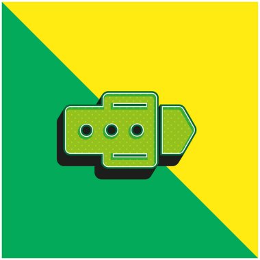 Kemer Alışveriş Ürünleri Yeşil ve Sarı 3D modern vektör simgesi logosu