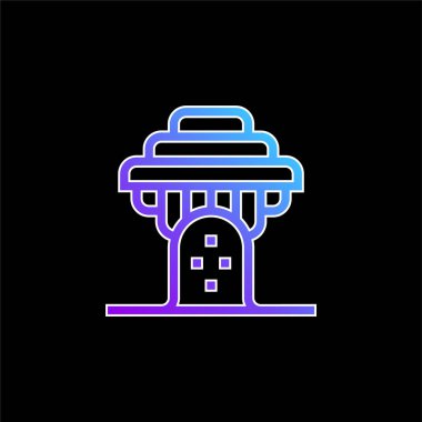 Baobab mavi gradyan vektör simgesi