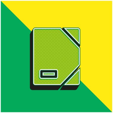 Binder Yeşil ve Sarı modern 3d vektör simgesi logosu