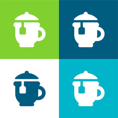 Big Tea Pot Düz 4 renk simgesi