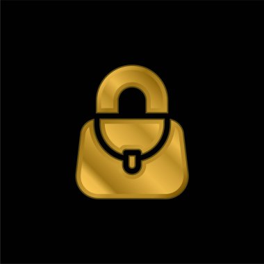 Suç ortağı altın kaplama metalik simge veya logo vektörü