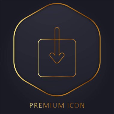 Arrow Symbol For Download golden line premium logo or icon clipart