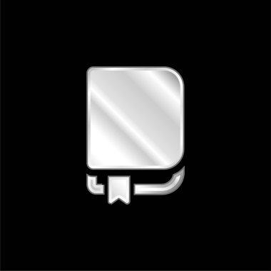 Yer imi gümüş kaplamalı metal simgeli kitap