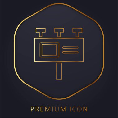 Billboard altın çizgisi prim logosu veya simgesi