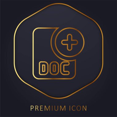 Altın çizgi premium logo veya simge ekle