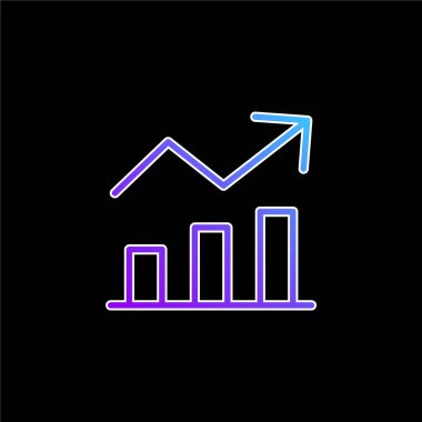 Analitik mavi gradyan vektör simgesi