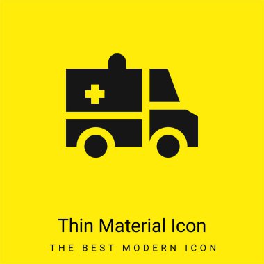 Ambulans en düşük düzeyde parlak sarı malzeme simgesi