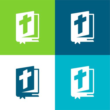 Bible Düz 4 renk en küçük simge kümesi