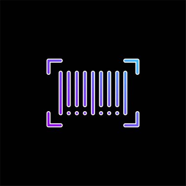 Barkod mavi gradyan vektör simgesi