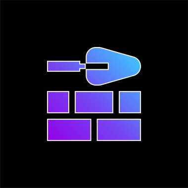 Tuğla Duvar mavi gradyan vektör simgesi