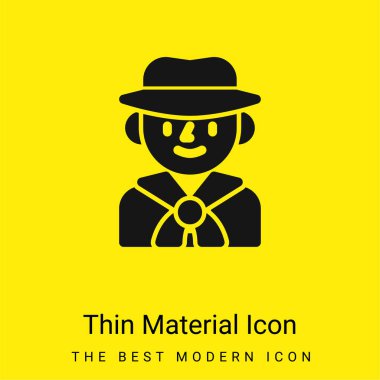 Boy Scout minimal bright yellow material icon clipart