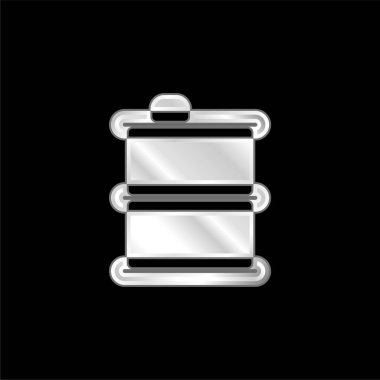 Fıçı gümüş kaplama metalik simge