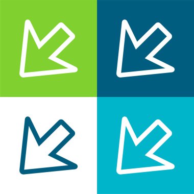 Sol Düz Düz Düz Düz 'ü gösteren Ok Çizgisi Minimum Simgesi