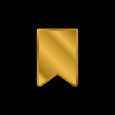 Yer imi altın kaplamalı metalik simge veya logo vektörü