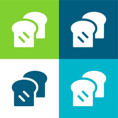 Ekmek Düz 4 renk en küçük simge kümesi