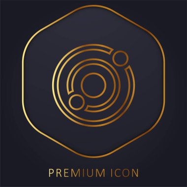 Astronomi altın çizgisi prim logosu veya simgesi