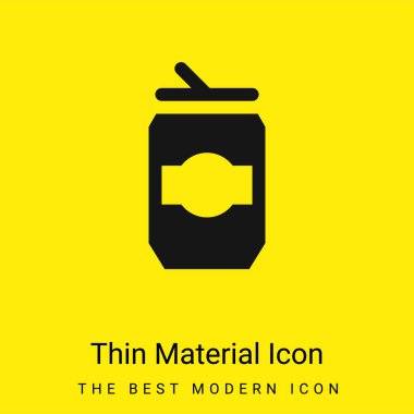 Beer Can minimal bright yellow material icon clipart