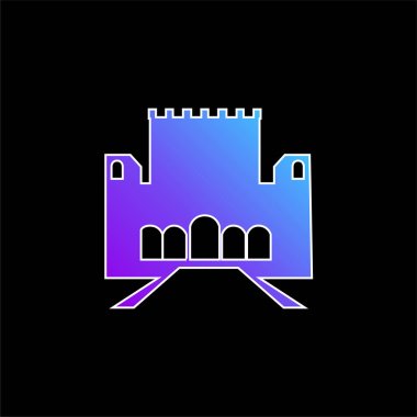 Alhambra blue gradient vector icon clipart