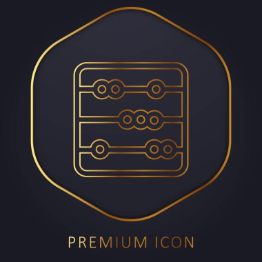 Bebek Abaküs Oyuncak Altın çizgi logosu veya simgesi